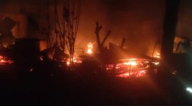 Dua Rumah di Dabo Singkep Di Lahap Si Jago Merah (Foto : Ist)