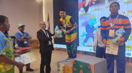 Atlet Lingga yang berjuang di Porprov Kepri yang dilaksanakan di Kabupaten Bintan tahun 2022, (Foto : Imam)