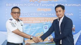 Bandara RHA Karimun resmi kerjsama dengan Bank BRI di bidang pelayanan dan pengembangan | Foto: Bustomi