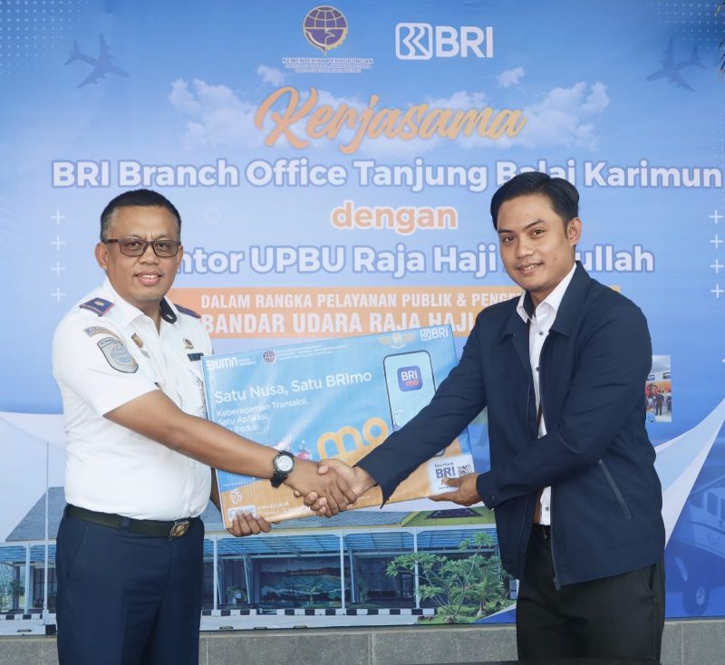 Bandara RHA Karimun resmi kerjsama dengan Bank BRI di bidang pelayanan dan pengembangan | Foto: Bustomi