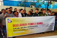 Anak Muda Indonesia Kepulauan Riau deklarasi Pilkada Damai 2024 | Foto: Dian