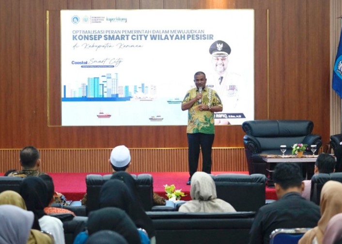 Bupati Karimun paparkan konsep Smart City Karimun dalam Kuliah Umum di UMRAH | Foto: Nichita