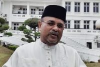 Bupati Karimun, Aunur Rafiq diwawancara media ini usai Upacara HUT ke-22 Provinsi Kepri pada, Selasa (24/9/2024) | Foto: Nichita