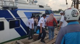 Kapal MV Citra Indomas saat membawa penumpang dari Pelabuhan Buton tujuan Dabo Singkep Foto: Istimewa