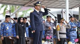Wali Kota Batam, Muhammad Rudi memimpin upacara peringatan Hari Perhubungan Nasional 2024 | Foto: Dian