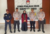 Pastikan keamanan jelang Pilkada 2024, Wakapolres Lingga tinjau gudang logistik KPU | Foto: Wandy