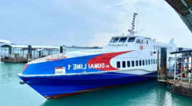 Kapal Dumai Line saat sandar di Pelabuhan Domestik Tanjungbalai Karimun | Foto: Nichita