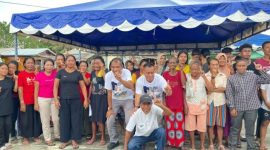 Pasangan Calon Bupati dan Wakil Bupati Lingga, Muhammad Nizar-Novrizal kampanye di Cukas Desa Tanjung Irat, Kecamatan Singkep Barat | Foto: Wandy