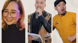 Artis asal Sumbar (paling kiri dan kanan), MC (tengah) ini akan tampil di Coastal Area pada, Sabtu (19/10/2024) malam | Foto: Humas PKLKP