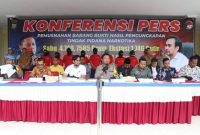 Polresta Barelang merilis capaian kinerja Satresnarkoba, dan memusnahkan barang bukti tangkapan narkotika sejak Juni hingga Agustus 2024 | Foto: Dian