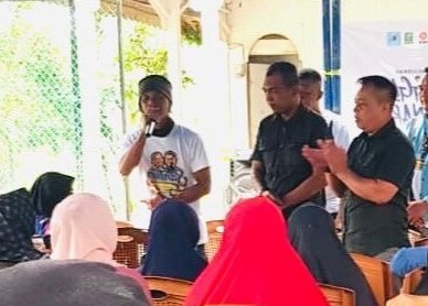 Pasangan Calon Bupati dan Wakil Bupati Lingga, Muhammad Nizar-Novrizal berkampanye di Desa Berindat, Kecamatan, Singkep Pesisir | Foto: Wandy