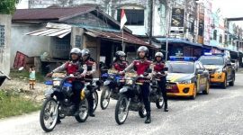 Selain kendaraan roda empat, Personel Polres Karimun juga melakukan patroli dengan menggunakan sepeda motor | Foto: Nichita