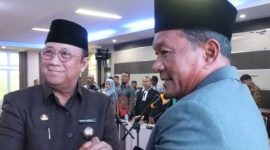 Plt Bupati Karimun Anwar Hasyim (kiri) dan Djunaidy sebagai Dewas BUMD Perumda BPD Tuah Karimun (kanan) | Foto: Nichita
