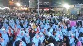 Sekitar 4.000 warga NU padati Lapangan Mall Botania 2, dalam peringatan Hari Santri 2024 | Foto: Dian