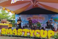 Penampilan group band di panggung SMASTY CUP 2024 SMA Swasta Santo Yusuf |Foto: Nichita