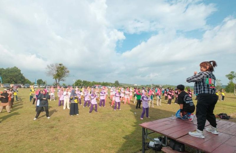 Senam sehat diikuti ratusan Kader Pemberdayaan dan Kesejahteraan Keluarga Kota Tanjungpinang | Foto: Andri
