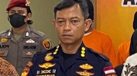 Kepala Bidang Penindakan dan Sarana Operasi, Tutut Basuki saat menghadiri pemusnahan barang bukti narkotika di Polda Kepri | Foto: Dian