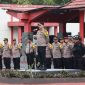 Kapolres Lingga AKBP Apri Fajar Hermanto saat pimpin apel (Foto : Zonamu/Indra)