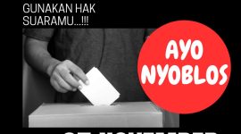 Selebaran ajakan nyoblos pada 27 November 2024 Besok, (Foto : Zonamu/Imam)