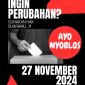Selebaran ajakan nyoblos pada 27 November 2024 Besok, (Foto : Zonamu/Imam)