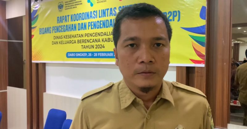 Kabid Pencegahan dan Pengendalian Penyakit Dinas Kesehatan Lingga, Wirawan Trisna Putra (Foto : Zonamu/Wandi)