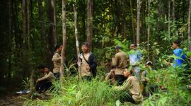 Para pemandu pendaki gunung saat mengikuti pelatihan (Foto : Zonamu/Humas Dispar Lingga)