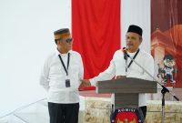 Paslon 02 saat penetapan nomor urut oleh KPU Lingga (Foto : Zonamu/Diskominfo)