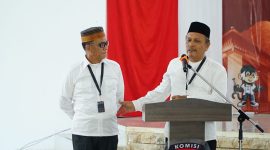 Paslon 02 saat penetapan nomor urut oleh KPU Lingga (Foto : Zonamu/Diskominfo)
