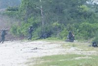 Tiga Satuan Elit TNI AL Gelar Latihan Operasi Dukungan Pasukan Khusus di Pantai Todak (Foto : Zonamu/Arnel)