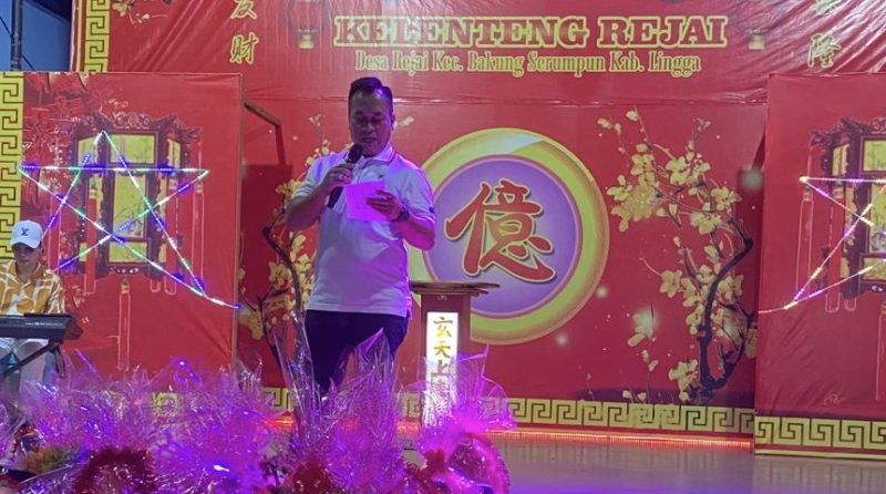 Bupati Lingga Hadiri Sembahyang Keselamatan di Kelenteng Rejai (Foto : Zonamu/Ghafar)