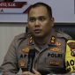 Kapolres Lingga AKBP Apri Fajar Hermanto saat menggelar konferensi pers, (Foto : Zonamu/Suji)