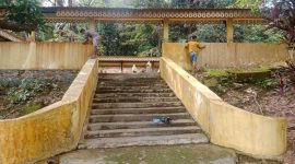 Jaga Warisan Sejarah, Kapolres Lingga Cat Makam Temenggung Jamaludin dan Datuk Kaya Montel (Foto : Zonamu/Ist)