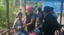 Reza Prayoga, pendaki Gunung Jantan Kabupaten Karimun yang menghilang selama dua hari, ditemukan di sekitar Pos Bukit Sadai | Foto: Ami/Humas Polsek Tebing