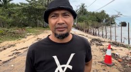 Plt Kadis PUTR Lingga Yusdiandri saat diwawancarai (Foto : Zonamu/Wandi)