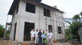 Tempat Ibadah Yayasan Bengkel Hati Ruhul Ikhlas Desa Tugang Kelapa, Kabupaten Bangka Barat menerima bantuan dari PT Timah Tbk | Foto: Zonamu/Humas PT Timah