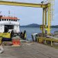 Kondisi ramp dor di pelabuhan roro jagoh singkep barat (Foto : Zonamu/Ismail)