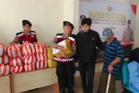 Polres Lingga Gelar Bakti Sosial Presisi Sambut Ramadhan, 130 Paket Sembako Dibagikan | foto : Zonamu/Wandi