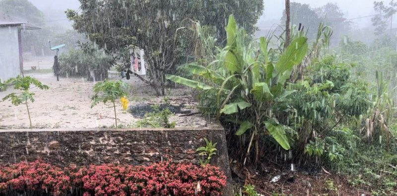 Potrer kondisi hujan yang terjadi Kabupaten Lingga | foto : Zonamu/Wandi