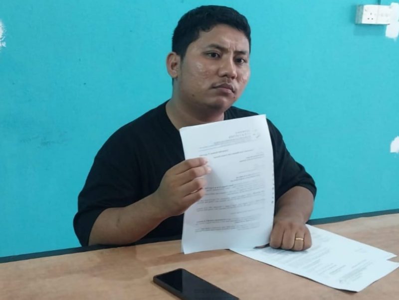 Ronald Reagen Barimbing, Kuasa Hukum terduga pelaku Ferry dan Heri gelar konferensi pers pada, Sabtu (26/4/2025) | Foto: Rian