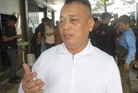 Bupati Lingga M. Nizar saat diwawancarai | Foto : Zonamu/Wandi