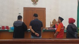 Terdakwa Jordan menjalani sidang lanjutan di Pengadilan Negeri Tanjungbalai Karimun dengan agenda pemeriksaan saksi | Foto: Rian