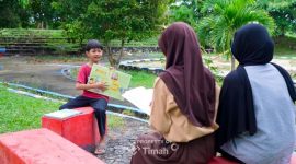 Taman Baca Rumah Stannia di Komplek Unit Metalurgi PT Timah Tbk, Bangka Barat tetap eksis hingga saat ini | Foto: Zonamu/Humas PT Timah