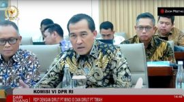 Komisi VI DPR RI saat menggelar Rapat Dengar Pendapat dengan Direktur PT Timah Tbk Restu Widiyantoro, dan Direktur Utaman MIND ID Maroef Sjamsoeddin | Foto: Zonamu/Humas PT Timah