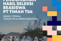 Banner pengumuman hasil seleksi tes potensi akademik program Pemali Boarding School PT Timah | Foto: Zonamu/Humas PT Timah