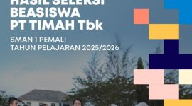 Banner pengumuman hasil seleksi tes potensi akademik program Pemali Boarding School PT Timah | Foto: Zonamu/Humas PT Timah