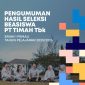 Banner pengumuman hasil seleksi tes potensi akademik program Pemali Boarding School PT Timah | Foto: Zonamu/Humas PT Timah