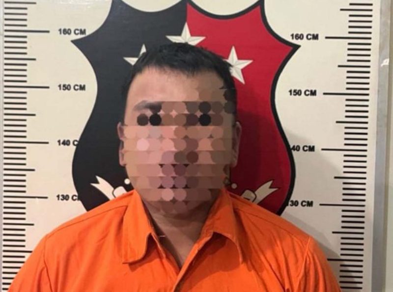 SM (25), Terduga Pelaku kekerasan seksual terhadap anak kandungnya sendiri telah ditetapkan sebagai Tersangka dan ditahan di Polsek Bengkong | Foto | Zonamu/Polsek Bengkong