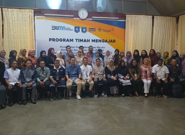 Program Timah mengajar sebagai wujud komitmen dalam mendukung pendidikan di wilayah operasional perusahaan PT Timah | Foto: Zonamu/Humas PT Timah