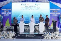 PT Timah meresmikan Pembangkit Listrik Tenaga Surya Rooftop berkapasitas 303,1 kilo Watt peak (kWp) di kawasan industri Cilegon. Bentuk komitmen terhadap transisi energi bersih | Foto: Zonamu/Humas PT Timah