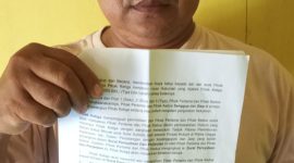 Rizal, mantan terpidana dalam kasus penimbunan BBM bersubsidi jenis solar di Desa Rejai | Foto : Zonamu/Ist